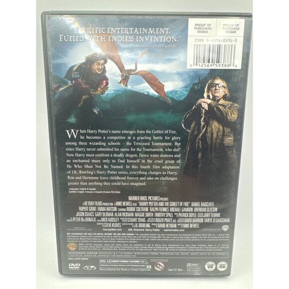 Harry Potter and the Goblet of Fire Widescreen Edition DVD Warner Bros 2005 - Picture 2 of 3